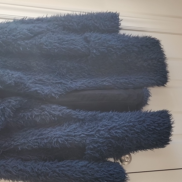 Zara Deep Blue Teddy Jacket - Picture 3 of 6